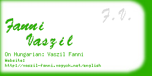 fanni vaszil business card